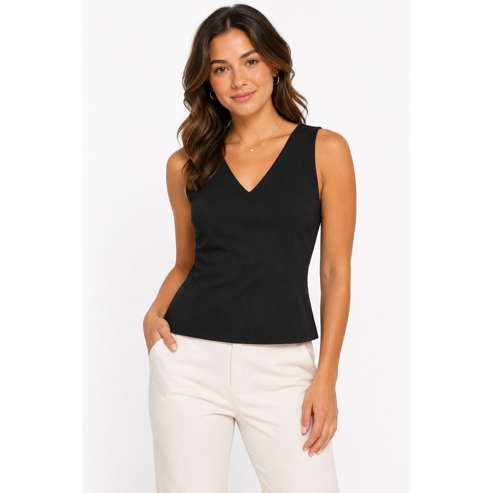 Kasper Top Women's Size 6P Black Sleeveless